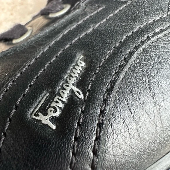 Salvatore Ferragamo Men's Low Cut Leather Sneaker Shoes